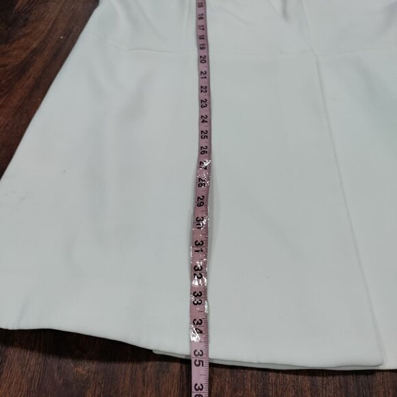 BCBGMAXAZRIA Off White V-Neck Caryn Wrap Vest Mini Dress Women's Large Elegant - Picture 15 of 15